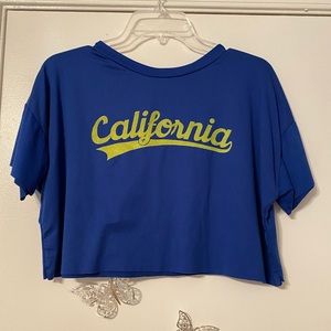 California cropped top neon